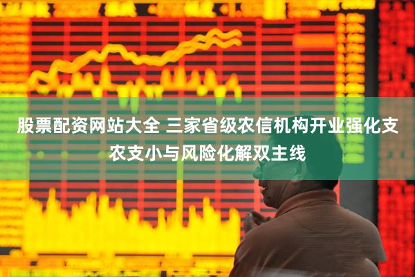 股票配资网站大全 三家省级农信机构开业强化支农支小与风险化解双主线