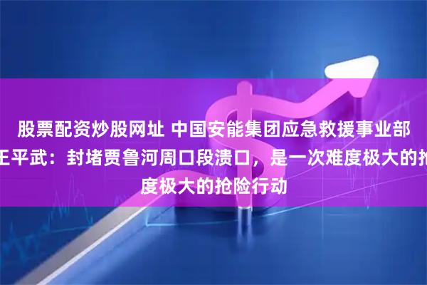 股票配资炒股网址 中国安能集团应急救援事业部副部长王平武：封堵贾鲁河周口段溃口，是一次难度极大的抢险行动
